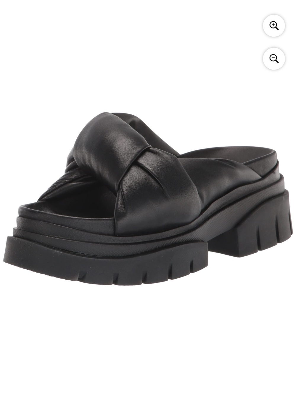 New Ash Shilo Knotted Strap Black Leather Sandals Size 36